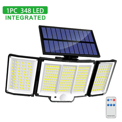 234/318/348 LED-Solarleuchten, 3 Arbeitsmodi, superheller Bewegungsmelder, für den Außenbereich, IP65, wasserdicht, Flutwand-Sicherheitsleuchten, Hof
