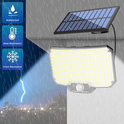 234/318/348 LED-Solarleuchten, 3 Arbeitsmodi, superheller Bewegungsmelder, für den Außenbereich, IP65, wasserdicht, Flutwand-Sicherheitsleuchten, Hof
